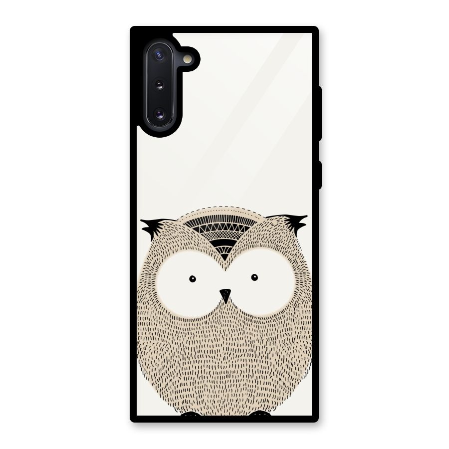 Cute Owl Glass Back Case for Galaxy Note 10