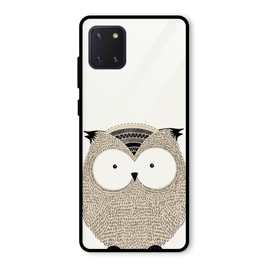 Cute Owl Glass Back Case for Galaxy Note 10 Lite