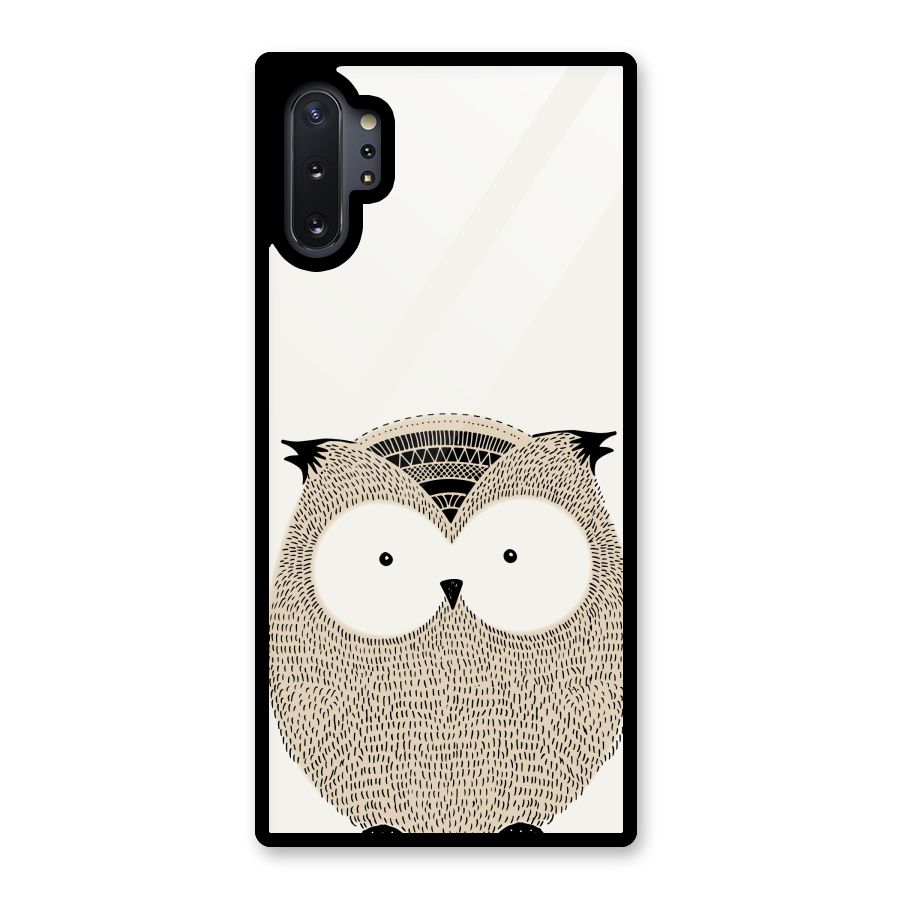 Cute Owl Glass Back Case for Galaxy Note 10 Plus