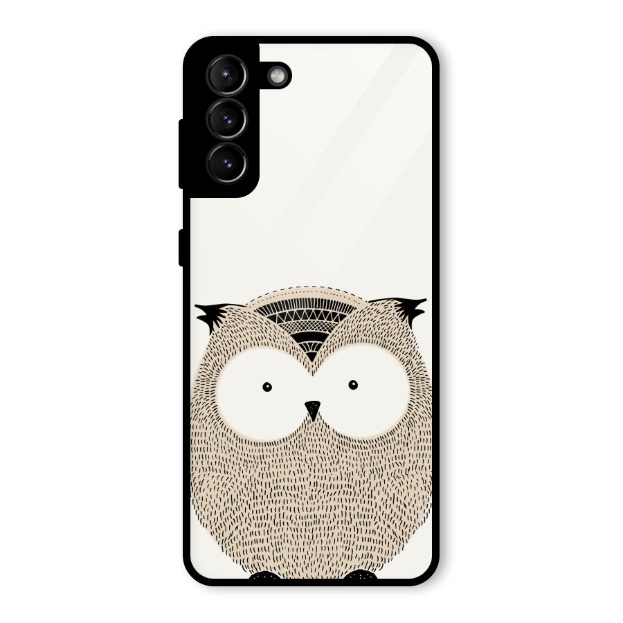 Cute Owl Glass Back Case for Galaxy S21 Plus