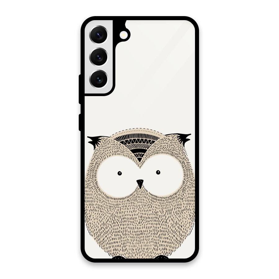Cute Owl Glass Back Case for Galaxy S22 Plus 5G