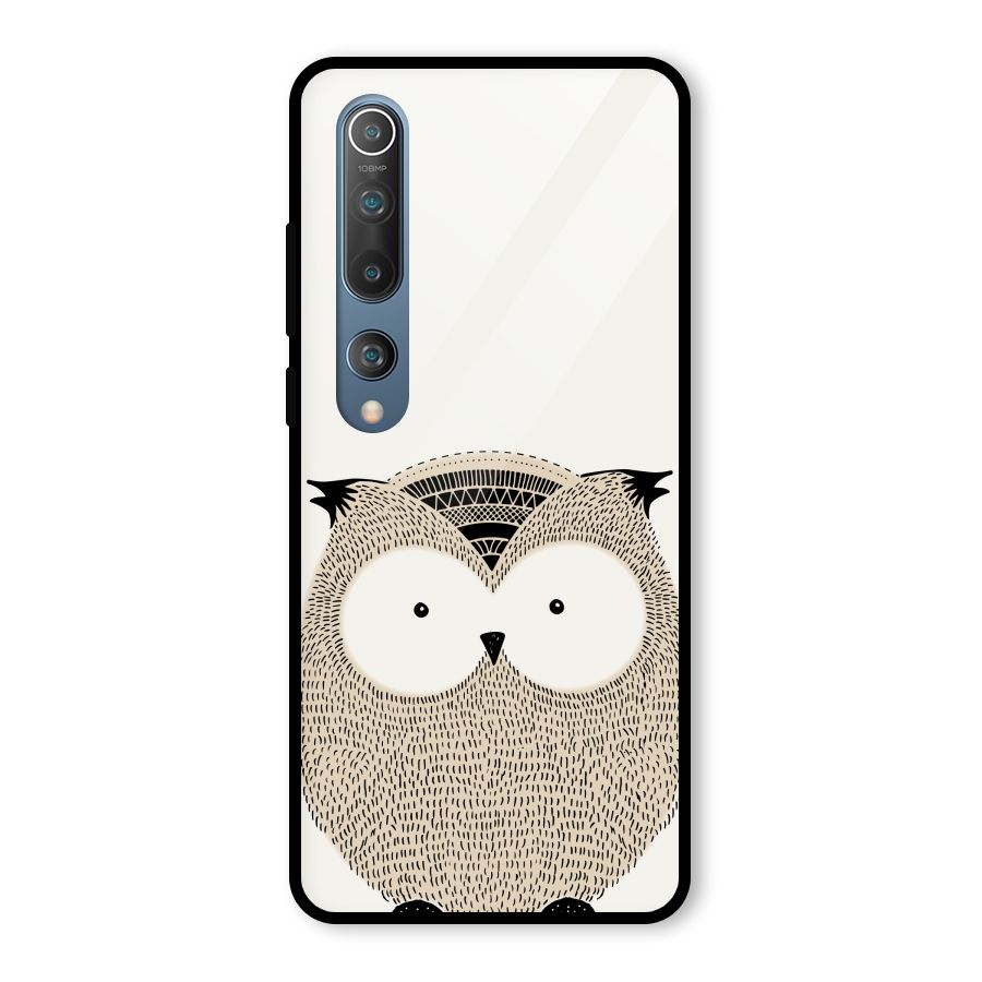 Cute Owl Glass Back Case for Mi 10