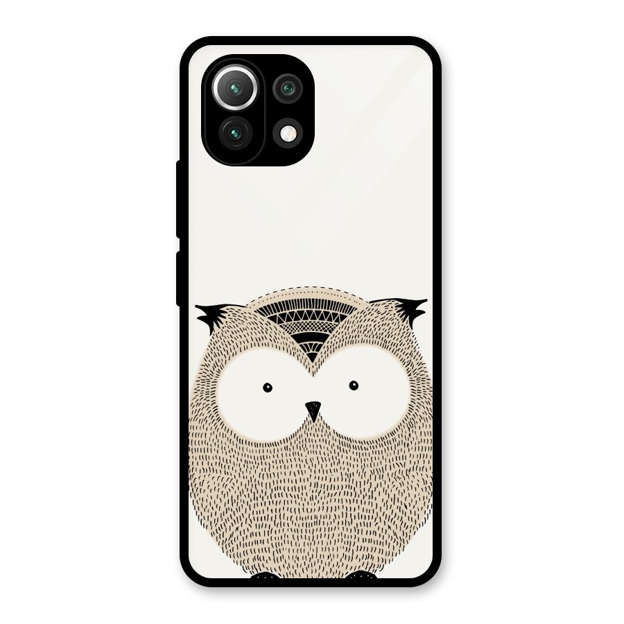 Cute Owl Glass Back Case for Mi 11 Lite NE 5G