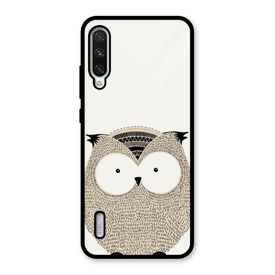 Cute Owl Glass Back Case for Mi A3