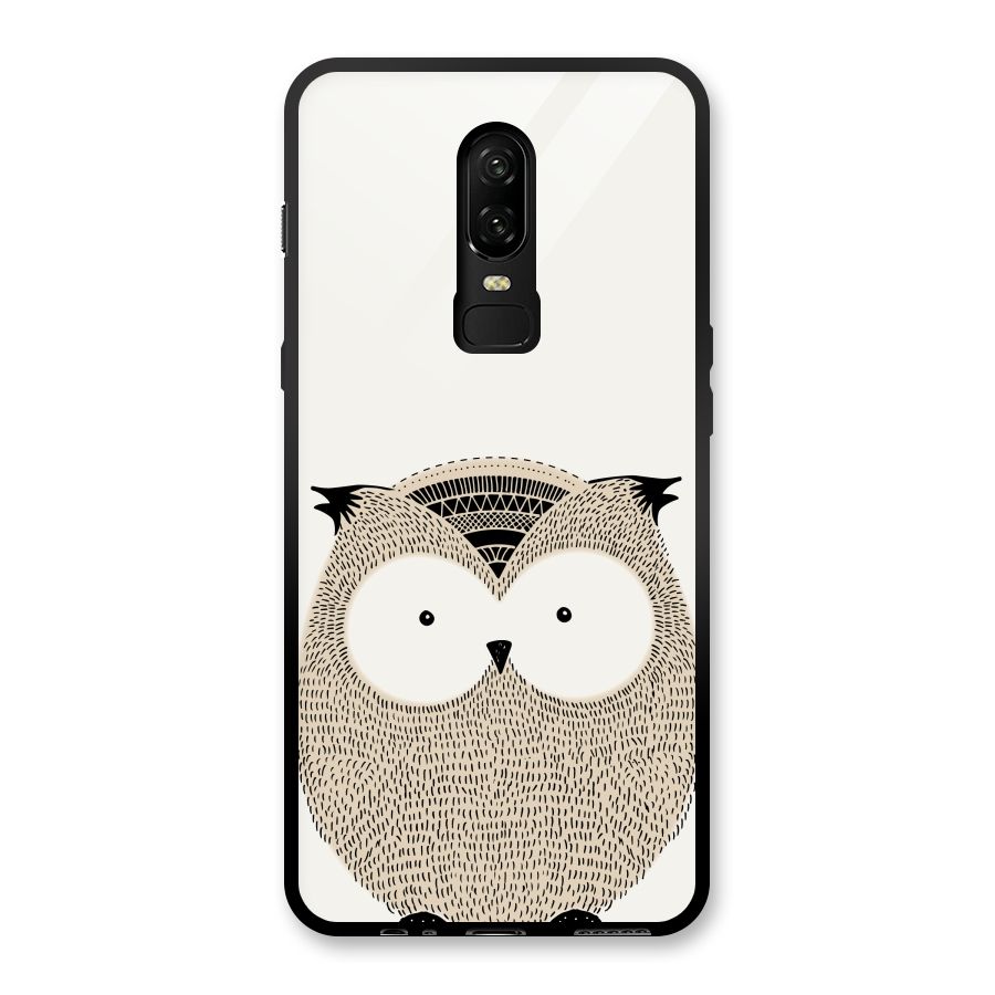 Cute Owl Glass Back Case for OnePlus 6