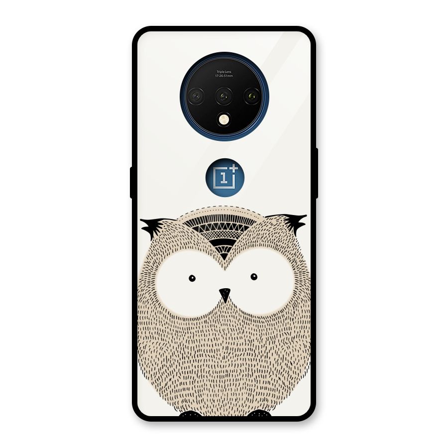 Cute Owl Glass Back Case for OnePlus 7T