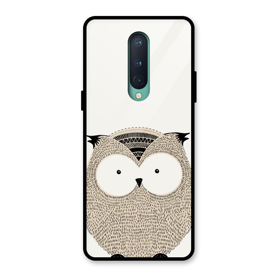 Cute Owl Glass Back Case for OnePlus 8