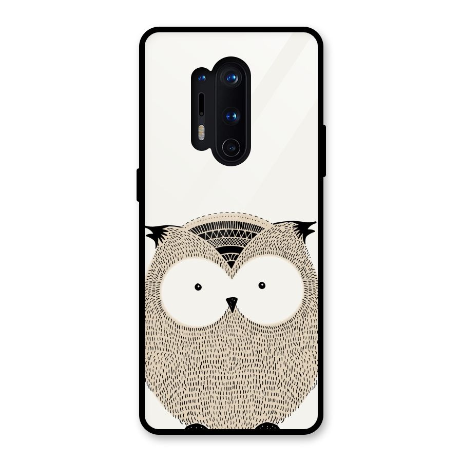 Cute Owl Glass Back Case for OnePlus 8 Pro