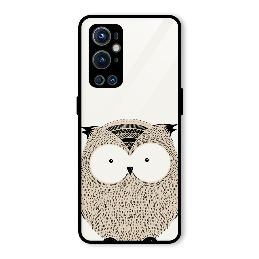 Cute Owl Glass Back Case for OnePlus 9 Pro