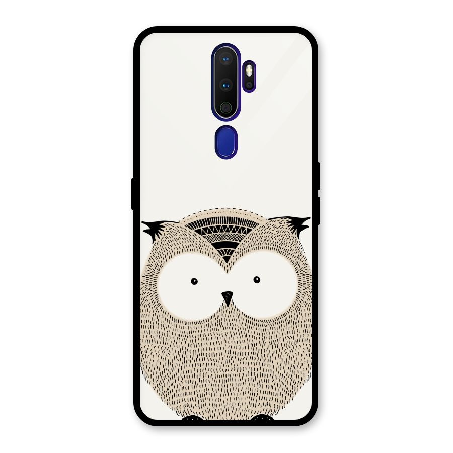 Cute Owl Glass Back Case for Oppo A9 (2020)