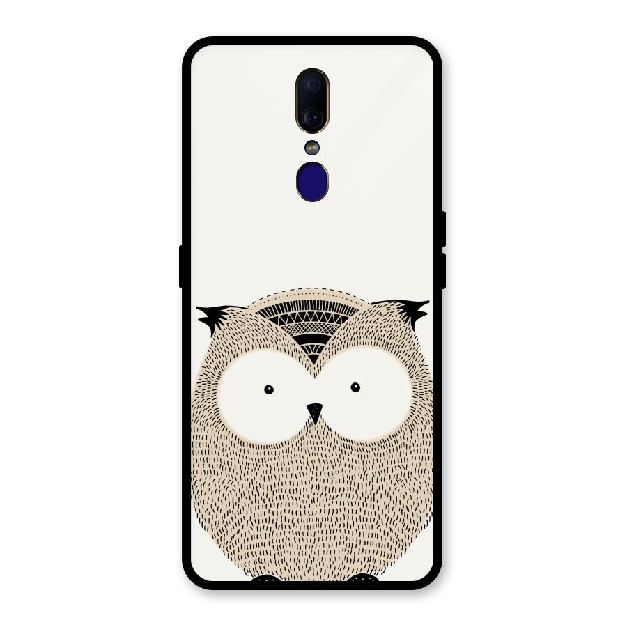 Cute Owl Glass Back Case for Oppo F11