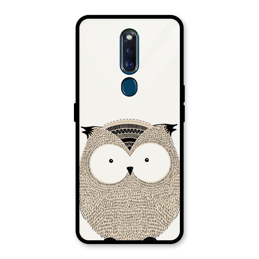 Cute Owl Glass Back Case for Oppo F11 Pro