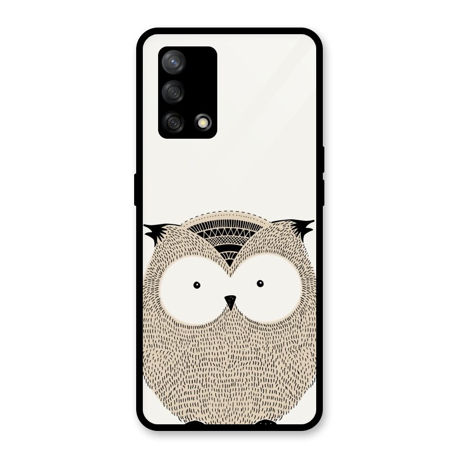 Cute Owl Glass Back Case for Oppo F19