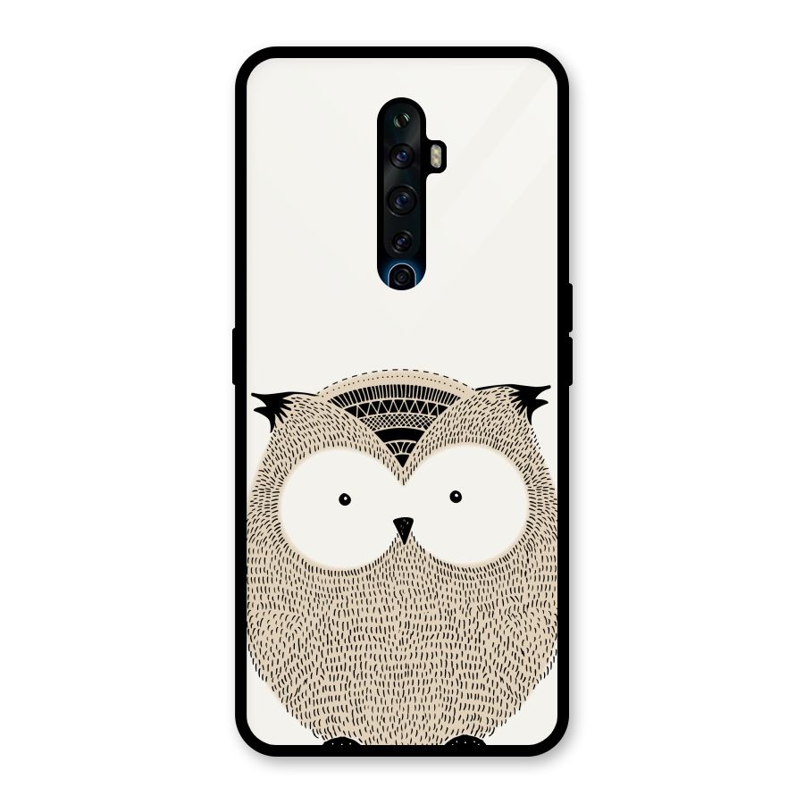 Cute Owl Glass Back Case for Oppo Reno2 F