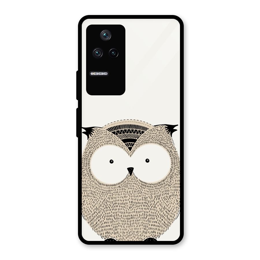 Cute Owl Glass Back Case for Poco F4 5G