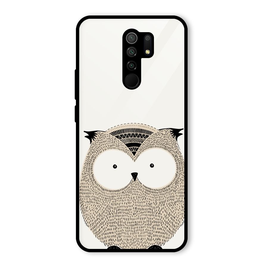Cute Owl Glass Back Case for Poco M2