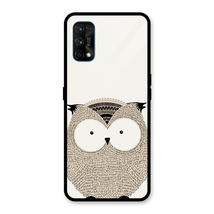 Cute Owl Glass Back Case for Realme 7 Pro