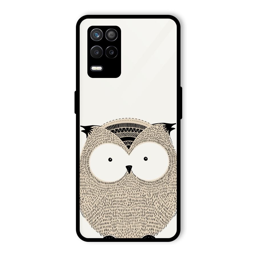 Cute Owl Glass Back Case for Realme 8 5G