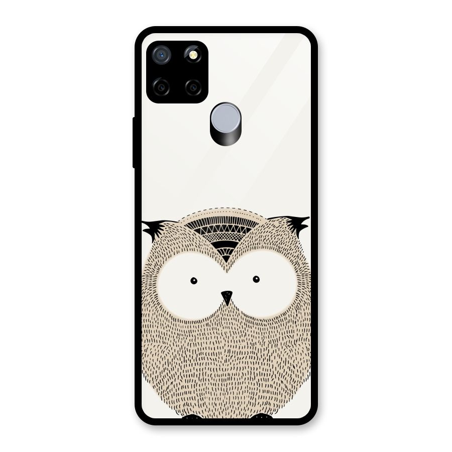 Cute Owl Glass Back Case for Realme C12