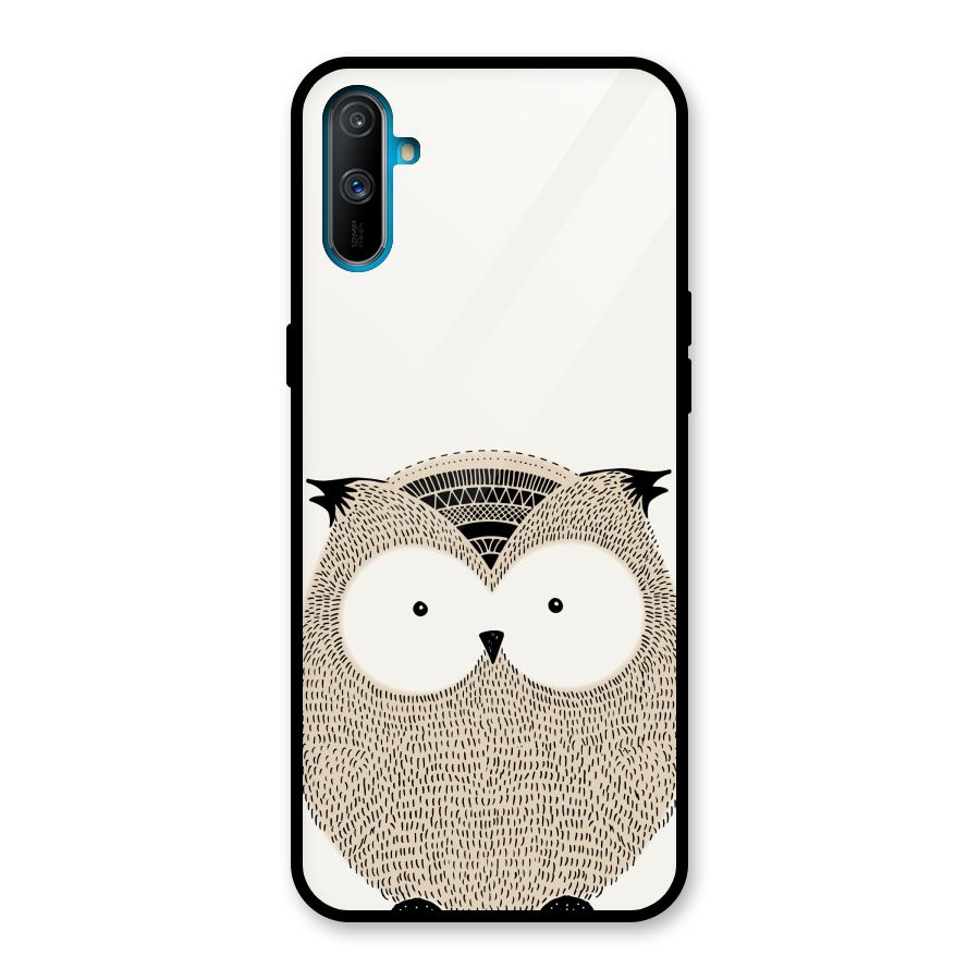 Cute Owl Glass Back Case for Realme C3