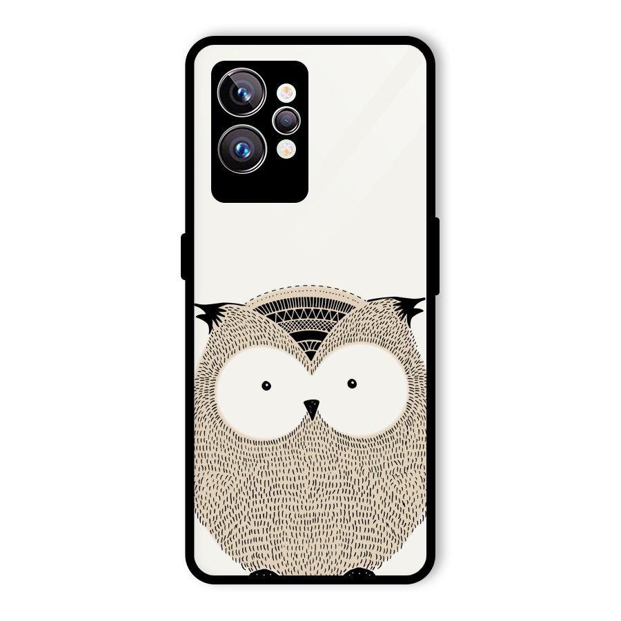 Cute Owl Glass Back Case for Realme GT2 Pro