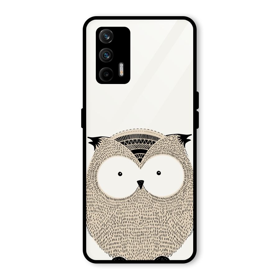 Cute Owl Glass Back Case for Realme GT 5G