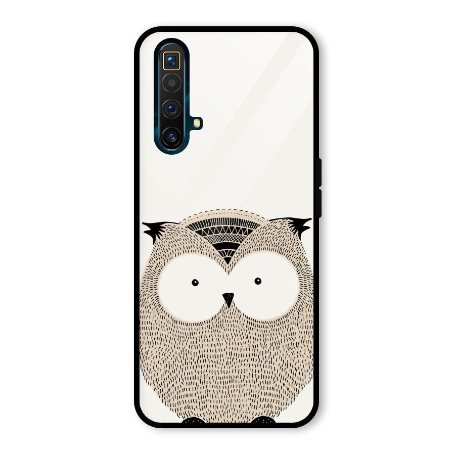 Cute Owl Glass Back Case for Realme X3