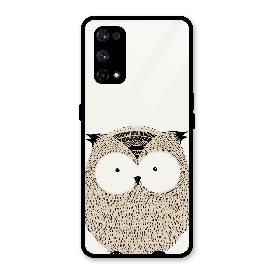 Cute Owl Glass Back Case for Realme X7 Pro