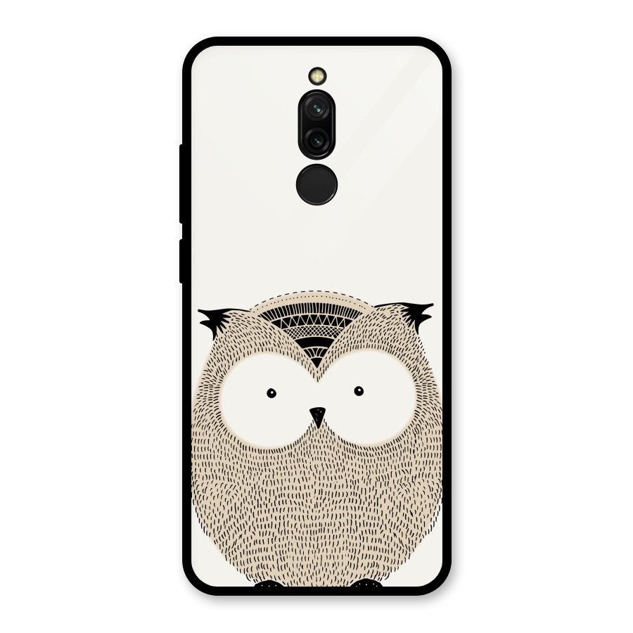 Cute Owl Glass Back Case for Redmi 8