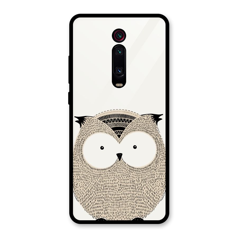 Cute Owl Glass Back Case for Redmi K20