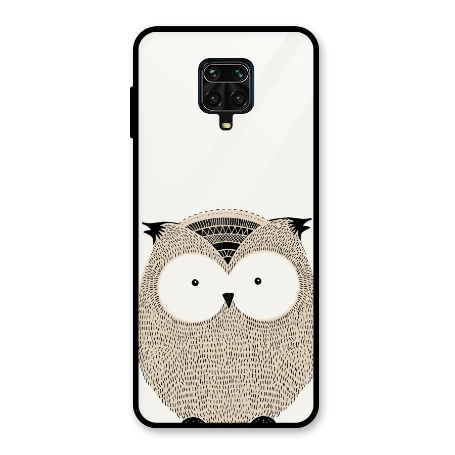 Cute Owl Glass Back Case for Redmi Note 10 Lite