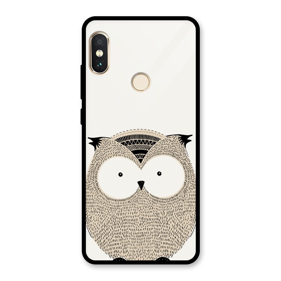 Cute Owl Glass Back Case for Redmi Note 5 Pro