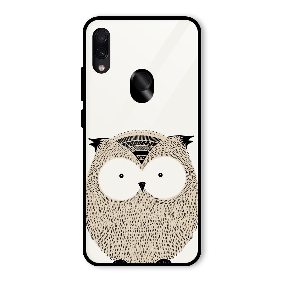 Cute Owl Glass Back Case for Redmi Note 7 Pro