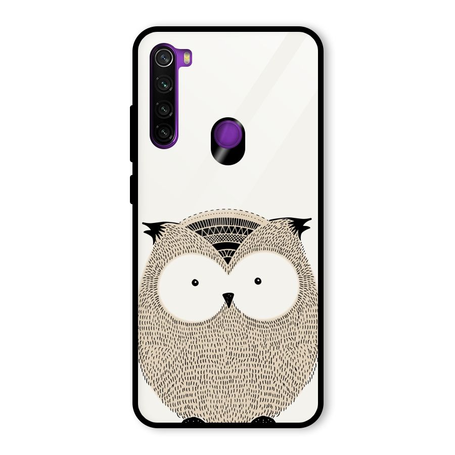 Cute Owl Glass Back Case for Redmi Note 8