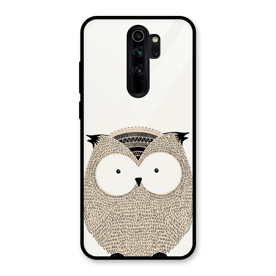 Cute Owl Glass Back Case for Redmi Note 8 Pro
