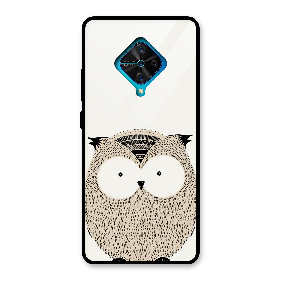 Cute Owl Glass Back Case for Vivo S1 Pro