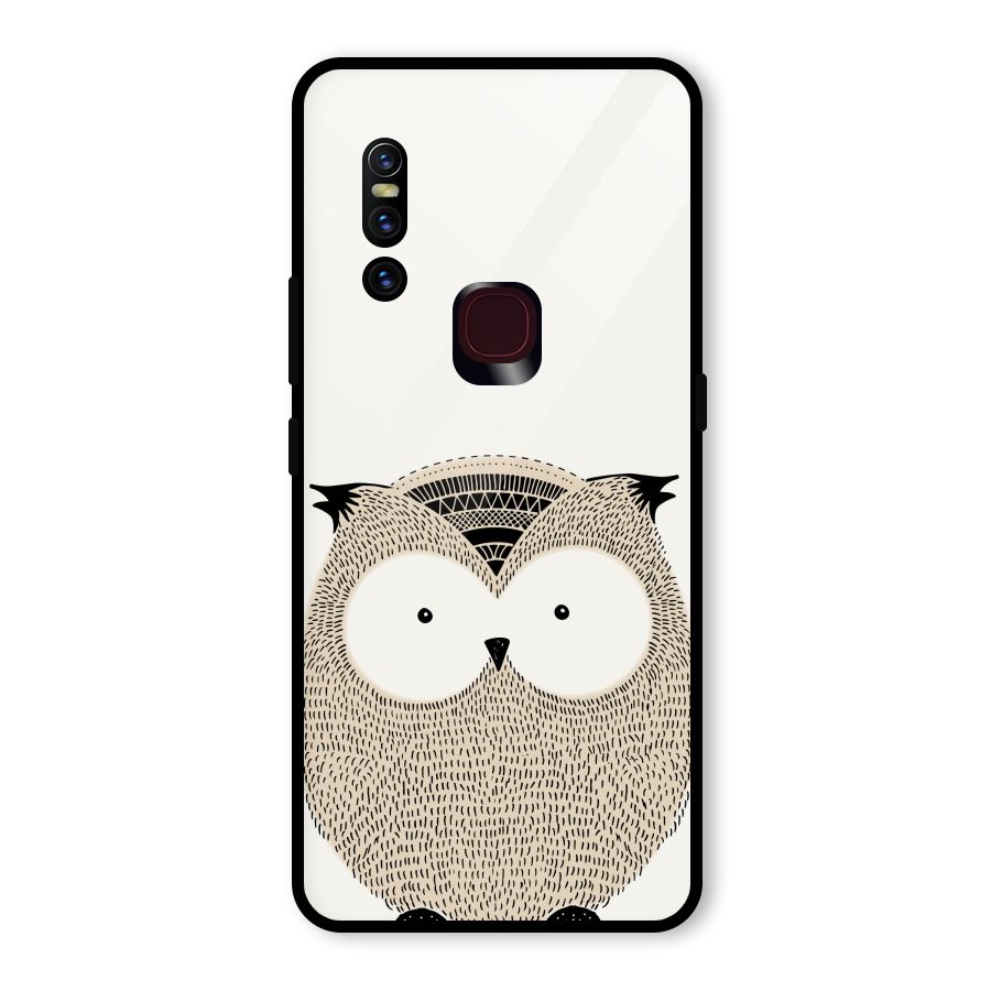 Cute Owl Glass Back Case for Vivo V15