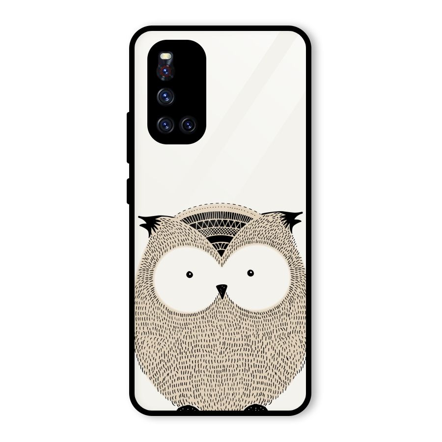 Cute Owl Glass Back Case for Vivo V19