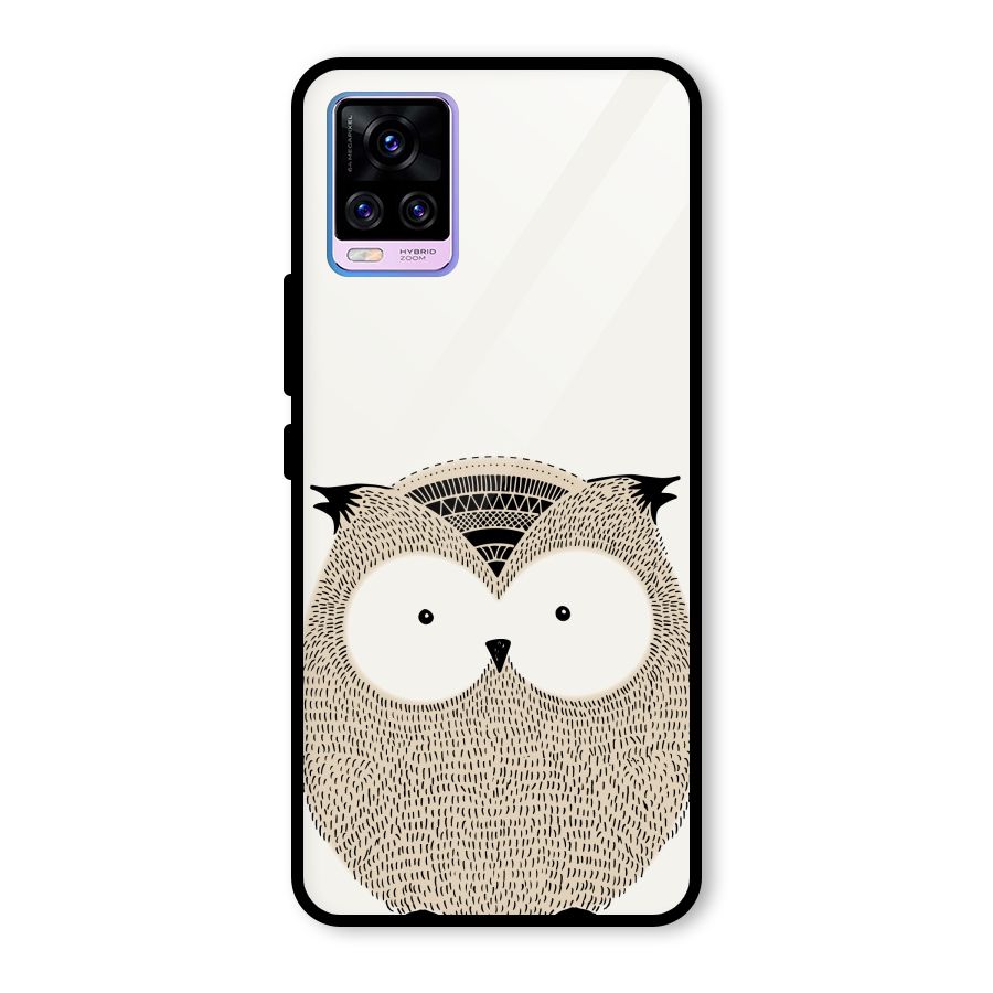 Cute Owl Glass Back Case for Vivo V20 Pro