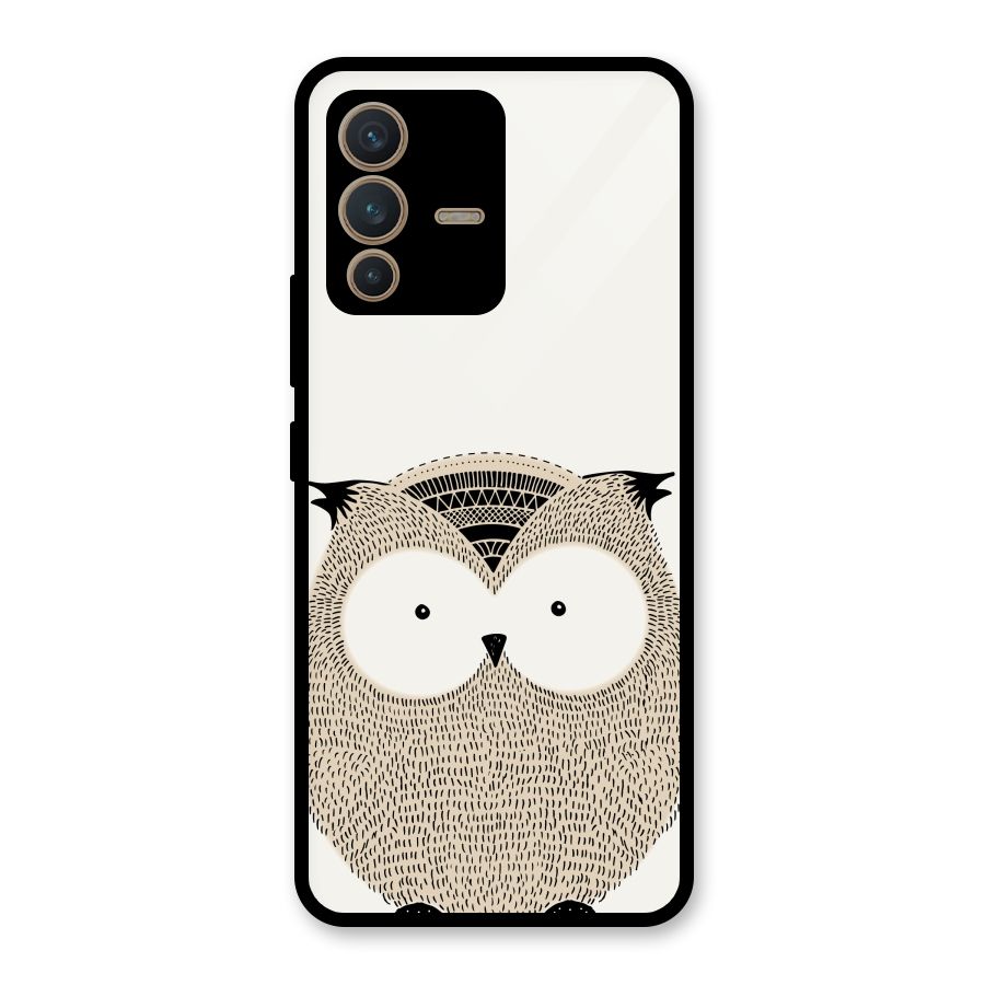 Cute Owl Glass Back Case for Vivo V23 5G