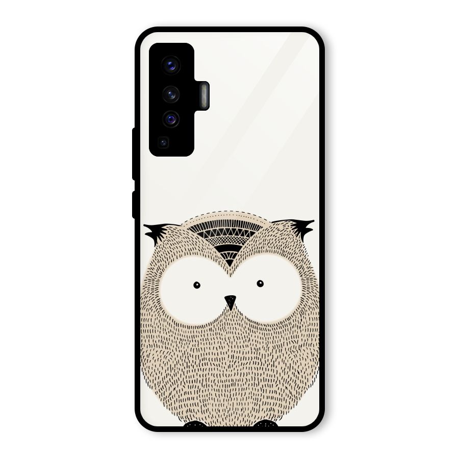 Cute Owl Glass Back Case for Vivo X50