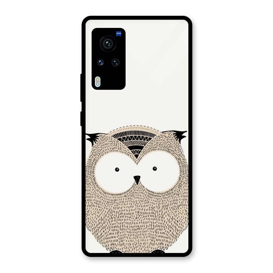 Cute Owl Glass Back Case for Vivo X60 Pro