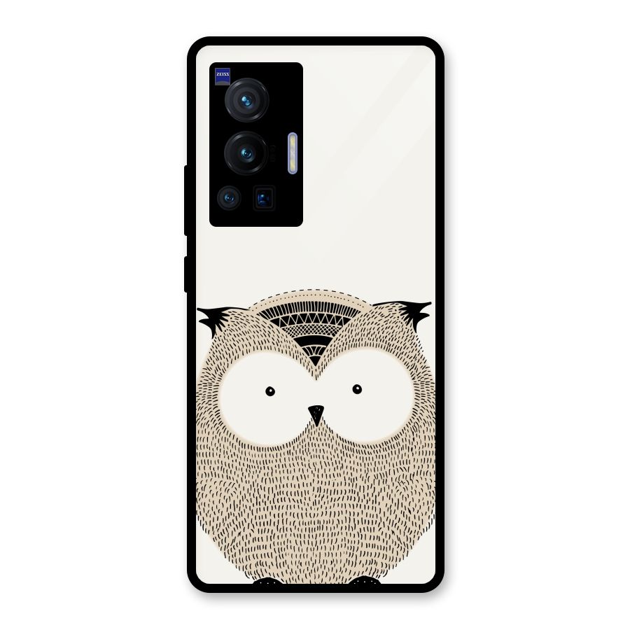 Cute Owl Glass Back Case for Vivo X70 Pro