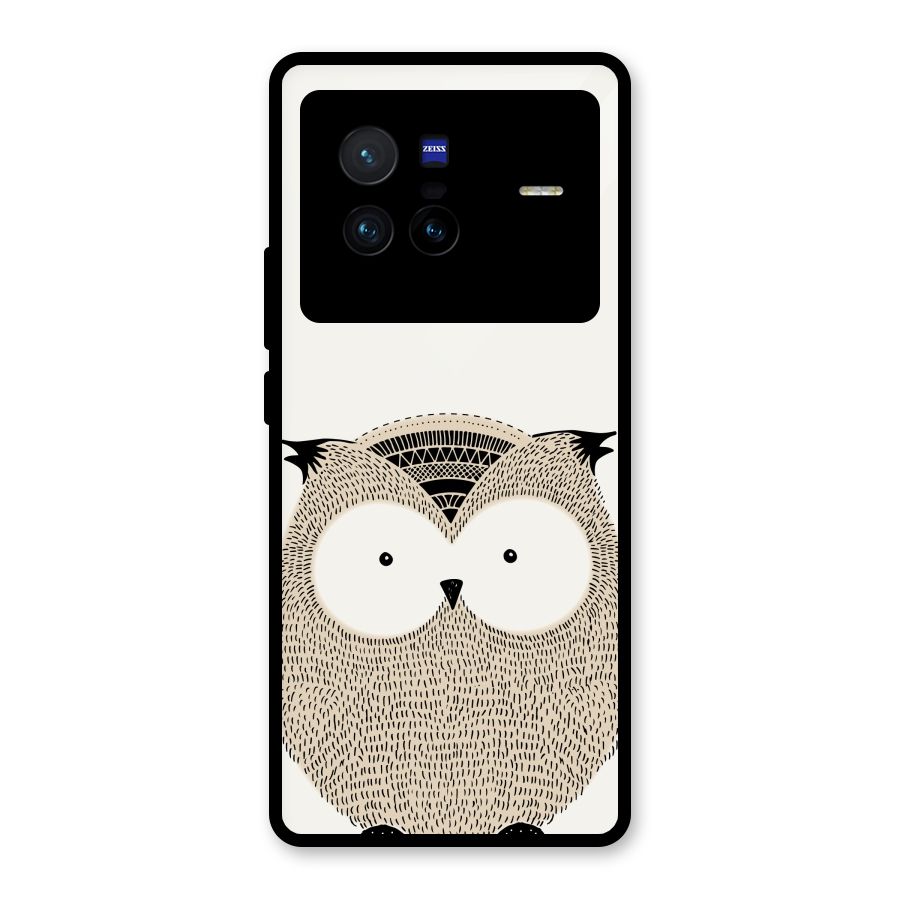 Cute Owl Glass Back Case for Vivo X80