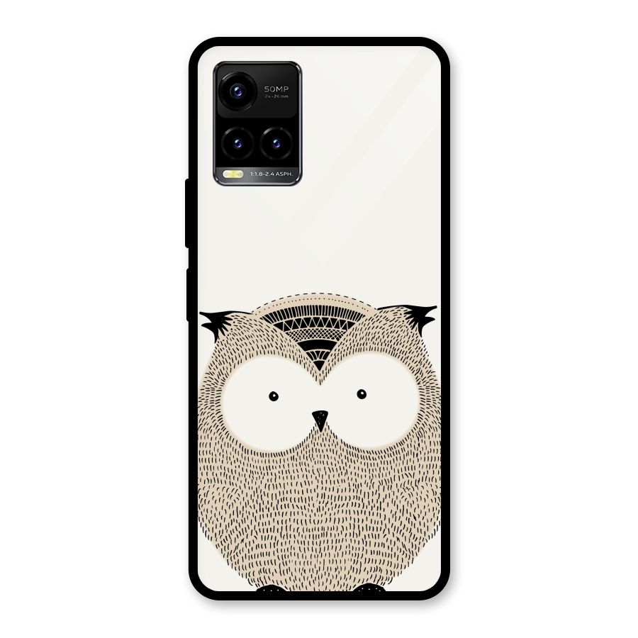Cute Owl Glass Back Case for Vivo Y21T
