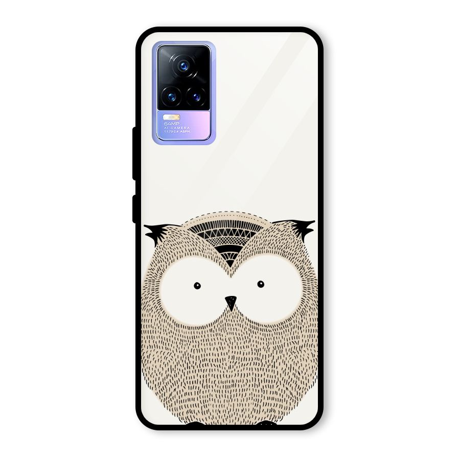 Cute Owl Glass Back Case for Vivo Y73