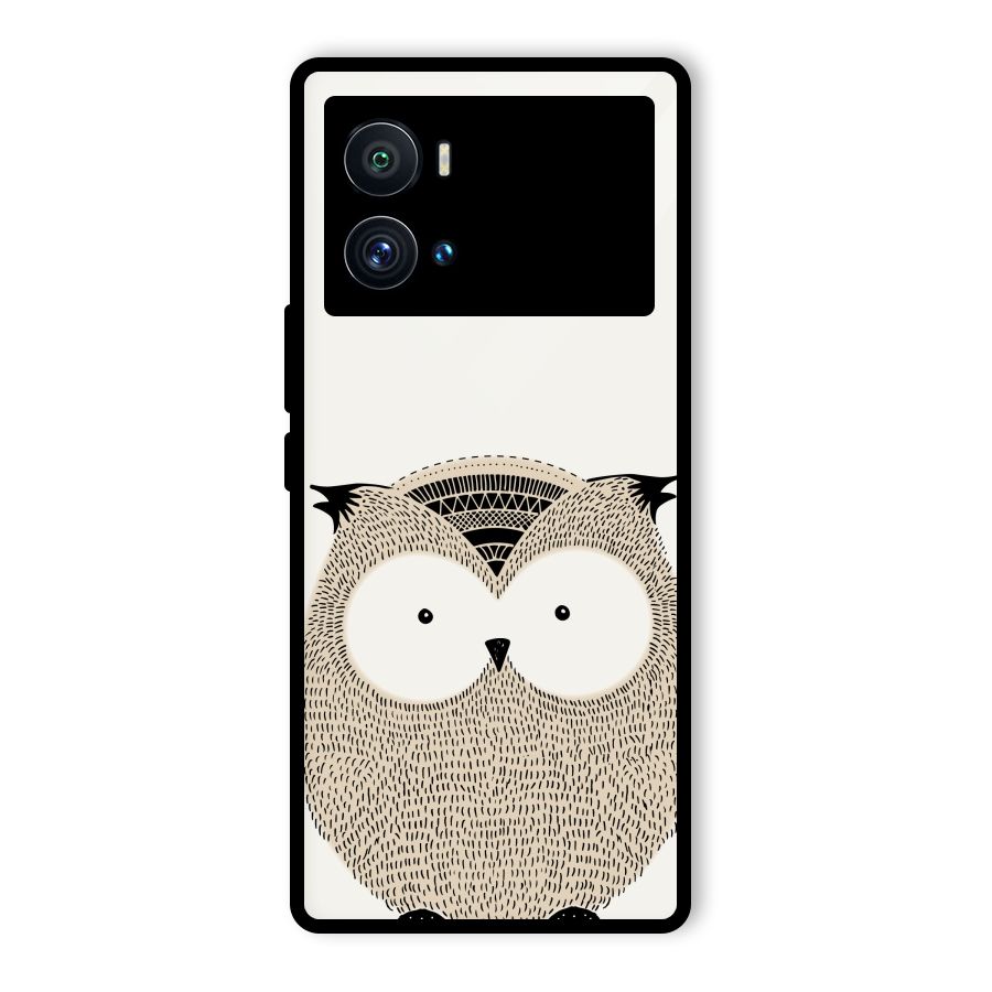 Cute Owl Glass Back Case for Vivo iQOO 9 Pro