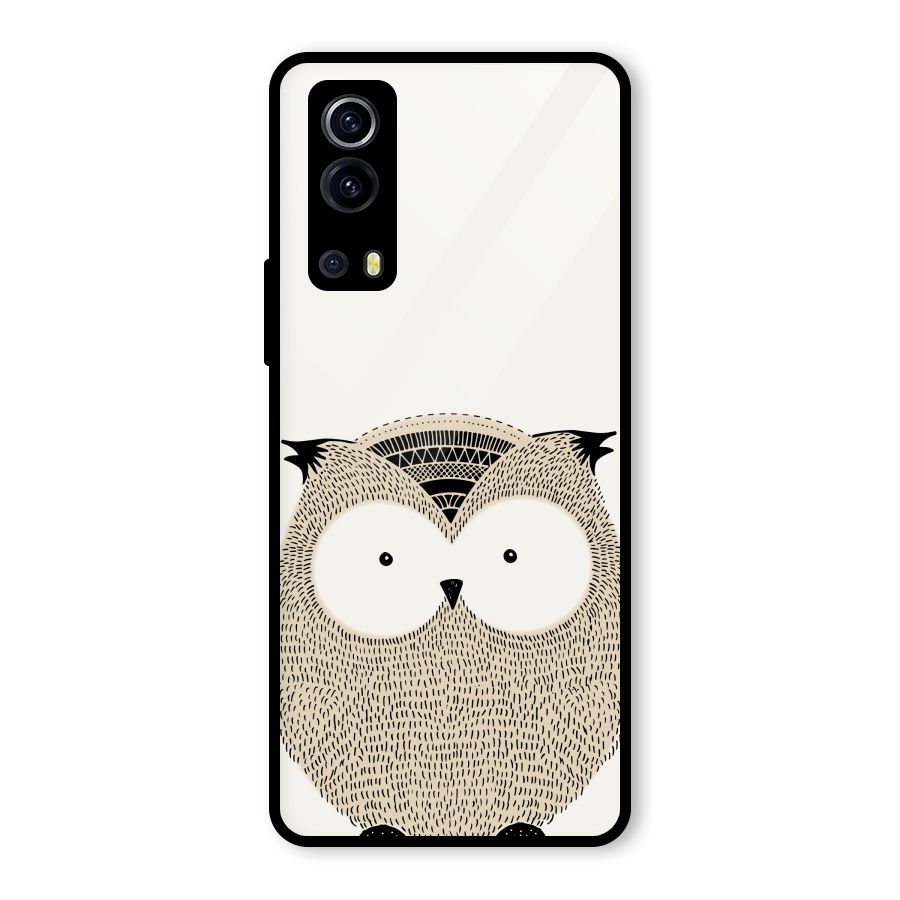 Cute Owl Glass Back Case for Vivo iQOO Z3