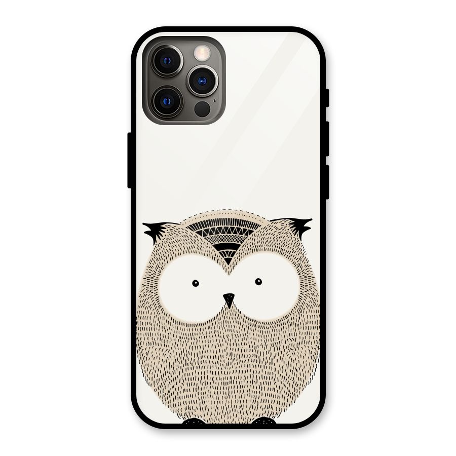 Cute Owl Glass Back Case for iPhone 12 Pro
