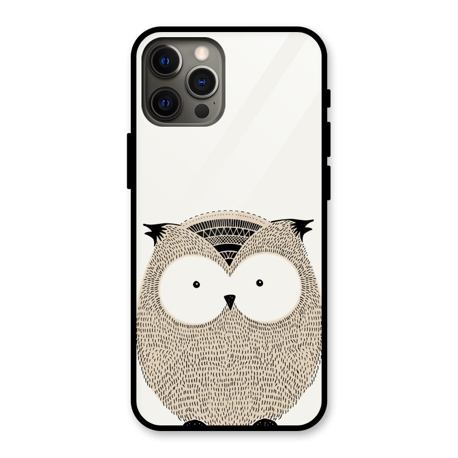 Cute Owl Glass Back Case for iPhone 12 Pro Max